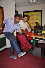Sushant Singh Rajput with RJ Suren for promotion of Detective Byomkesh Bakshi at Radio Mirchi